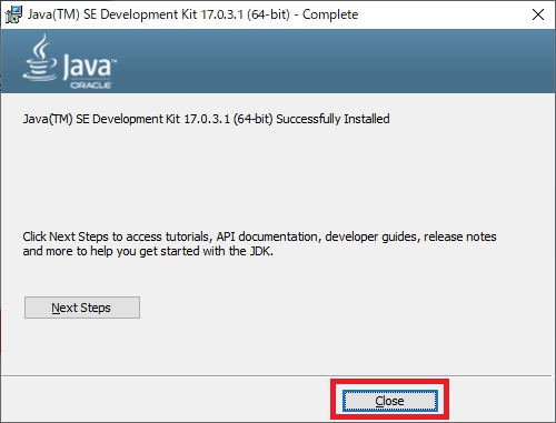 Java17実行環境インストーラ画面3